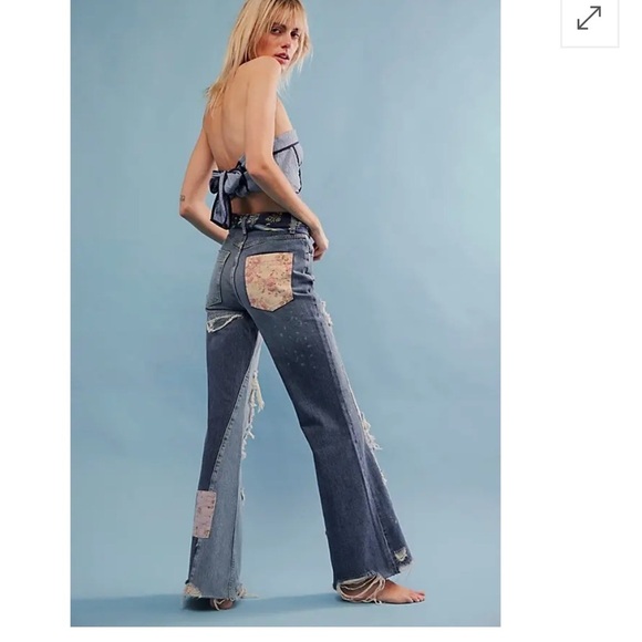 Free People Love Story Mid Rise Flare Jeans 28 - Picture 1 of 10